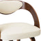 vidaXL - Eetkamerstoelen - 2 - st - gebogen - hout - en - kunstleer - crèmekleurig