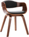 vidaXL - Eetkamerstoelen - 2 - st - gebogen - hout - en - kunstleer