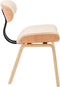 vidaXL - Eetkamerstoelen - 2 - st - gebogen - hout - en - kunstleer - crèmekleurig