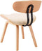 vidaXL - Eetkamerstoelen - 2 - st - gebogen - hout - en - kunstleer - crèmekleurig