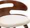 vidaXL - Eetkamerstoelen - 2 - st - gebogen - hout - en - kunstleer - crèmekleurig