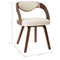 vidaXL - Eetkamerstoelen - 2 - st - gebogen - hout - en - kunstleer - crèmekleurig