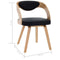 vidaXL - Eetkamerstoelen - 2 - st - gebogen - hout - en - kunstleer