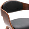 vidaXL - Eetkamerstoelen - 2 - st - gebogen - hout - en - kunstleer
