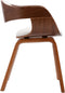 vidaXL - Eetkamerstoelen - 2 - st - gebogen - hout - en - kunstleer