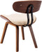 vidaXL - Eetkamerstoelen - 2 - st - gebogen - hout - en - kunstleer - crèmekleurig