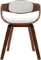 vidaXL - Eetkamerstoelen - 2 - st - gebogen - hout - en - kunstleer