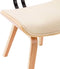 vidaXL - Eetkamerstoelen - 2 - st - gebogen - hout - en - kunstleer - crèmekleurig