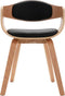 vidaXL - Eetkamerstoelen - 2 - st - gebogen - hout - en - kunstleer