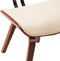 vidaXL - Eetkamerstoelen - 2 - st - gebogen - hout - en - kunstleer - crèmekleurig