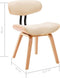 vidaXL - Eetkamerstoelen - 2 - st - gebogen - hout - en - kunstleer - crèmekleurig