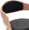 vidaXL - Eetkamerstoelen - 2 - st - gebogen - hout - en - kunstleer