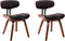 vidaXL - Eetkamerstoelen - 2 - st - gebogen - hout - en - stof - grijs