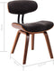 vidaXL - Eetkamerstoelen - 2 - st - gebogen - hout - en - stof - grijs