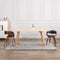 vidaXL - Eetkamerstoelen - 2 - st - gebogen - hout - en - stof - grijs