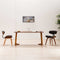 vidaXL - Eetkamerstoelen - 2 - st - gebogen - hout - en - stof - grijs