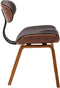 vidaXL - Eetkamerstoelen - 2 - st - gebogen - hout - en - stof - grijs