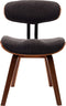 vidaXL - Eetkamerstoelen - 2 - st - gebogen - hout - en - stof - grijs