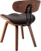 vidaXL - Eetkamerstoelen - 2 - st - gebogen - hout - en - stof - grijs