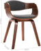 vidaXL - Eetkamerstoelen - 2 - st - gebogen - hout - en - stof - grijs