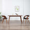 vidaXL - Eetkamerstoelen - 2 - st - gebogen - hout - en - stof - donkergrijs