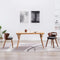 vidaXL - Eetkamerstoelen - 2 - st - gebogen - hout - en - stof - donkergrijs