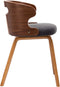 vidaXL - Eetkamerstoelen - 2 - st - gebogen - hout - en - stof - donkergrijs