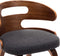 vidaXL - Eetkamerstoelen - 2 - st - gebogen - hout - en - stof - donkergrijs