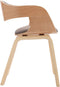vidaXL - Eetkamerstoelen - 2 - st - gebogen - hout - en - stof - taupe