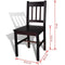 vidaXL - Eetkamerstoelen - 2 - st - grenenhout - donkerbruin