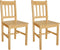 vidaXL - Eetkamerstoelen - 2 - st - grenenhout
