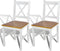 vidaXL - Eetkamerstoelen - 2 - st - grenenhout - wit