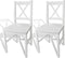 vidaXL - Eetkamerstoelen - 2 - st - grenenhout - wit