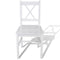 vidaXL - Eetkamerstoelen - 2 - st - grenenhout - wit