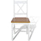 vidaXL - Eetkamerstoelen - 2 - st - grenenhout - wit