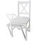 vidaXL - Eetkamerstoelen - 2 - st - grenenhout - wit
