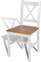vidaXL - Eetkamerstoelen - 2 - st - grenenhout - wit