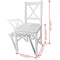 vidaXL - Eetkamerstoelen - 2 - st - grenenhout - wit