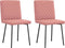 vidaXL - Eetkamerstoelen - 2 - st - imitatieleer - roze