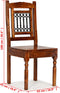 vidaXL - Eetkamerstoelen - 2 - st - klassiek - hout - met - honingafwerking