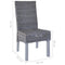 vidaXL - Eetkamerstoelen - 2 - st - kubu - rattan - en - mangohout - lichtbruin