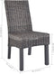vidaXL - Eetkamerstoelen - 2 - st - kubu - rattan - en - mangohout - bruin