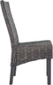 vidaXL - Eetkamerstoelen - 2 - st - kubu - rattan - en - mangohout - bruin