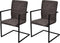 vidaXL - Eetkamerstoelen - 2 - st - kunstleer - bruin