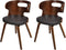 vidaXL - Eetkamerstoelen - 2 - st - kunstleer - bruin