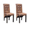 vidaXL - Eetkamerstoelen - 2 - st - kunstleer - bruin