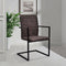 vidaXL - Eetkamerstoelen - 2 - st - kunstleer - bruin