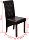vidaXL - Eetkamerstoelen - 2 - st - kunstleer - bruin