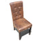 vidaXL - Eetkamerstoelen - 2 - st - kunstleer - bruin