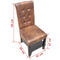 vidaXL - Eetkamerstoelen - 2 - st - kunstleer - bruin